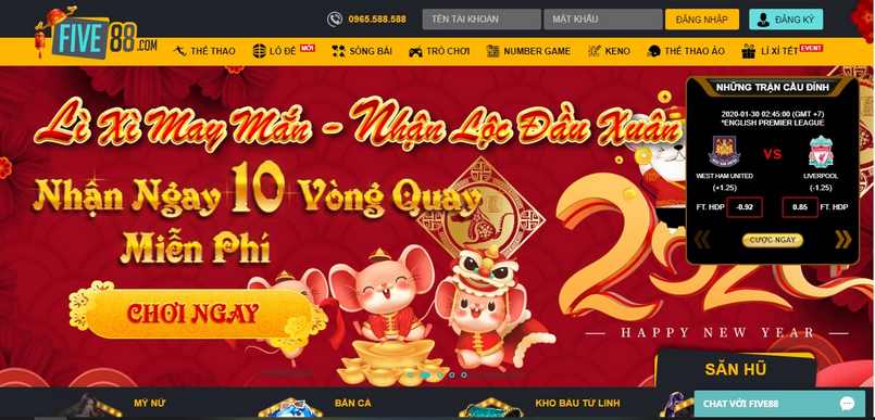 Thông tin chung về giới thiệu Five88 cập nhật mới nhất 2026