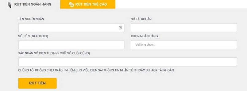 Cách rút tiền Five88 nhanh gọn và chính xác nhất hiện nay